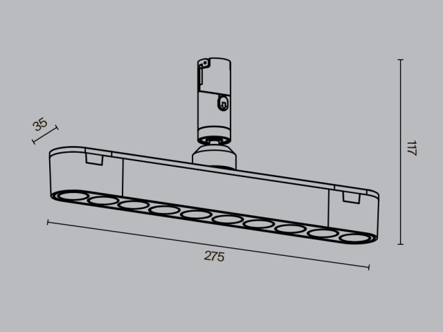 Трековый светильник Technical TR203-1-10W3K-S-B фото:9