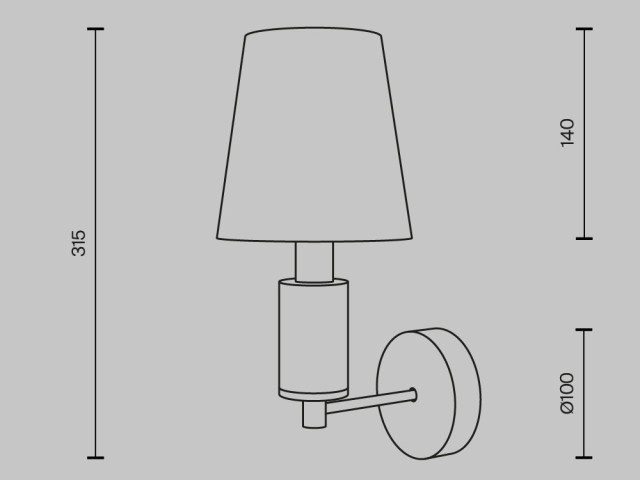 Настенный светильник (бра) Maytoni MOD483WL-01BS фото:1