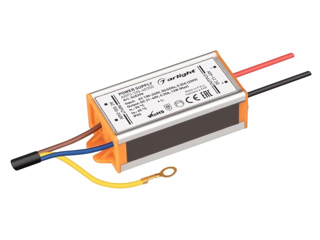 Блок питания ARPJ-SN-40350 (12W, 21-40V, 350mA) (Arlight, IP65 Металл, 3 года) фото:2
