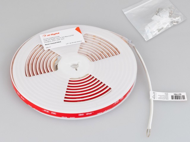 Лента герметичная COB-PS-X480-12mm 24V Warm2700 (15 W/m, IP67, TWP100, 5m) (Arlight, -) фото:5