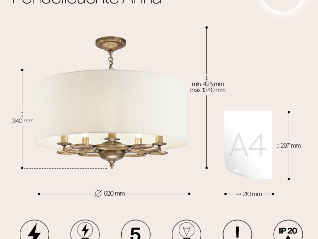 Подвесной светильник Maytoni H007PL-05G фото:13