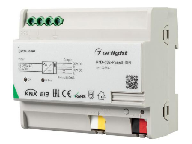 INTELLIGENT ARLIGHT Блок питания шины KNX-902-PS640-DIN (230V, 640mA) (IARL, IP20 Пластик, 2 года) фото:2