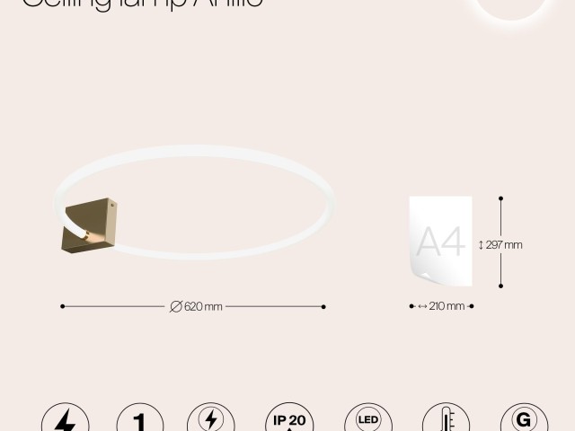 Потолочный светильник Maytoni MOD315CL-L25G3K фото:1