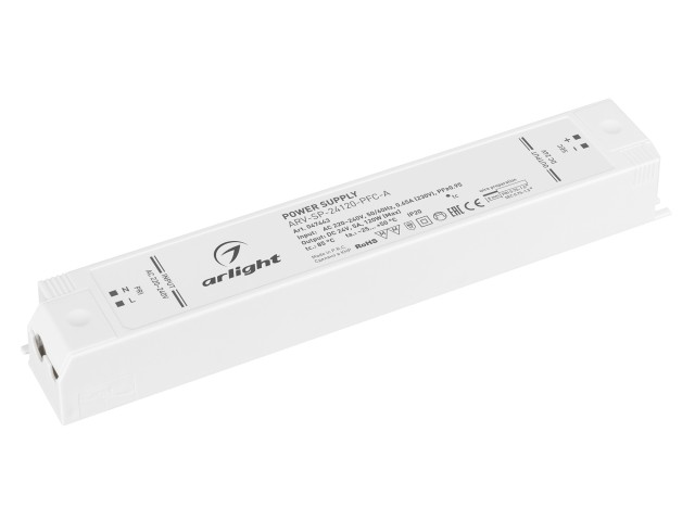 Блок питания ARV-SP-24120-PFC-A (24V, 5A, 120W) (Arlight, IP20 Пластик, 5 лет) фото:1