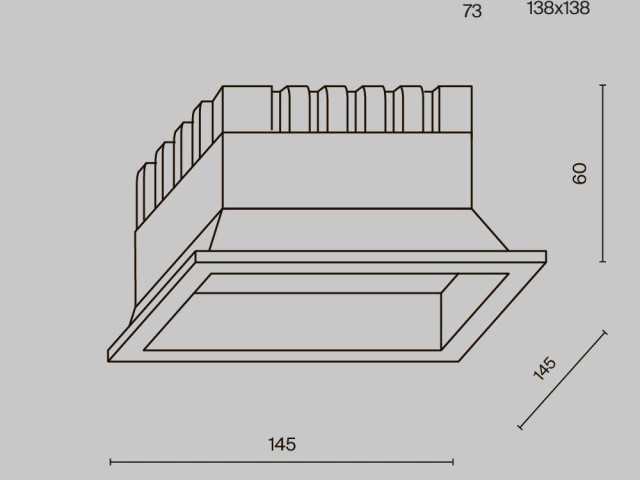 Встраиваемый светильник Technical DL056-18W3-4-6K-B фото:2