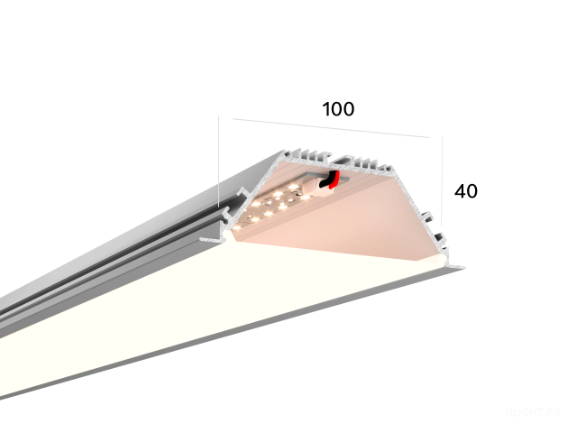 Линейный светильник HOKASU 100/40 IN noPS (Anod/1250mm/LT70 — 4K/28W) фото:2