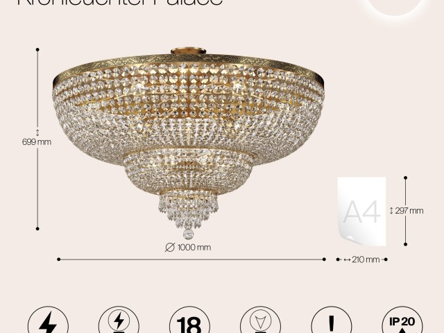 Люстра Maytoni DIA890-CL-18-G фото:8