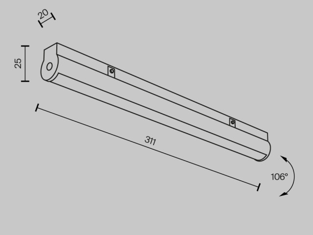 Трековый светильник Technical TR183-1-12WTW-B фото:2