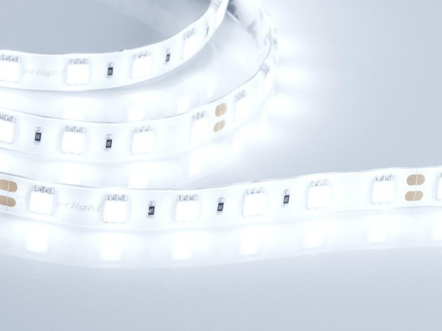 Лента RTW 2-5000SE 24V Cool 2x (5060, 300 LED, LUX) (Arlight, 14.4 Вт/м, IP65) фото:3