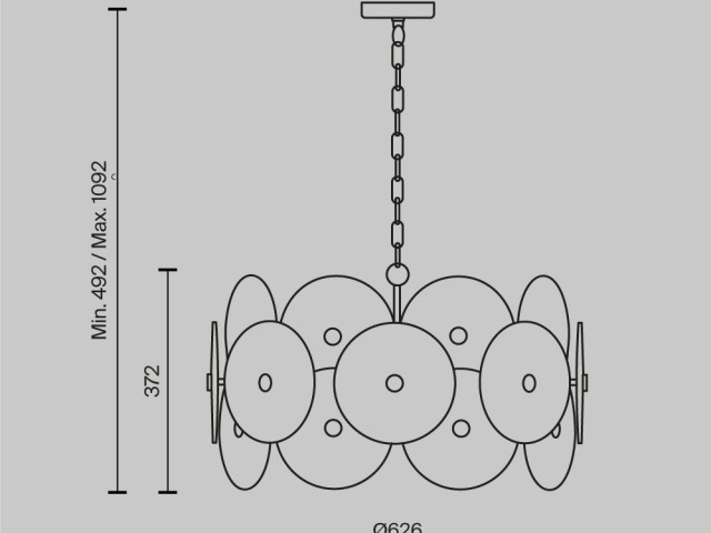 Подвесной светильник Maytoni MOD007PL-08G фото:3