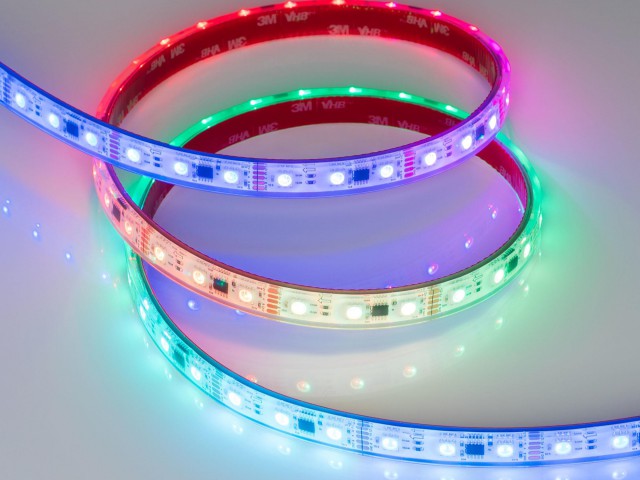 Лента герметичная DMX-PS-B60-12mm 12V RGB-PX3 (14 W/m, IP67, 5060, 5m) (Arlight, -) фото:1