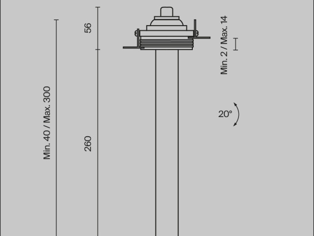 Встраиваемый светильник Technical C140TRS-L300-7W4K-W фото:1