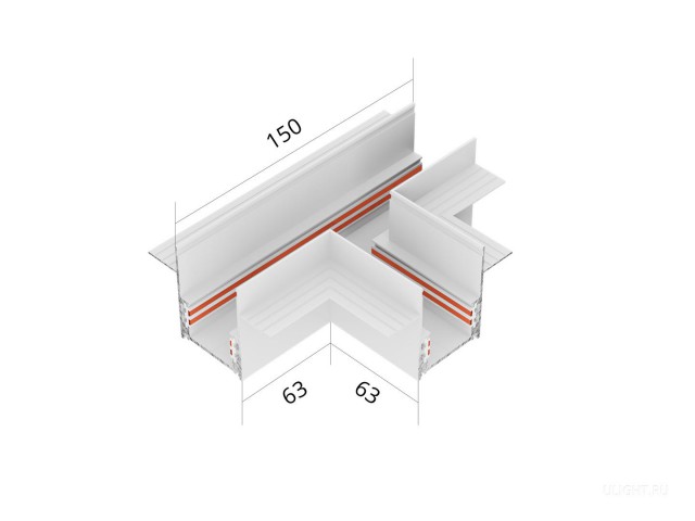 Соединительный элемент HOKASU OneLine Edgeless (T/RAL9003) фото:2