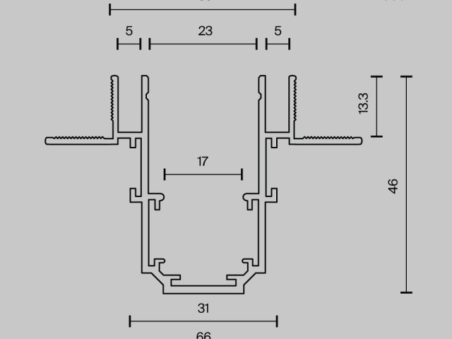 Шинопровод встраиваемый Technical TRX034LS-222B фото:1