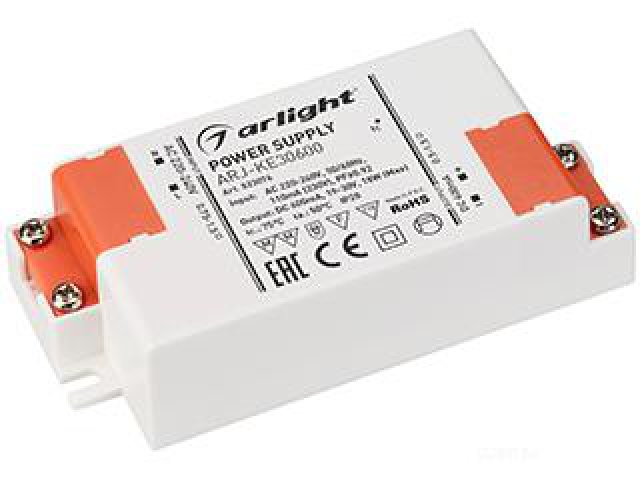 Блок питания ARJ-KE30600 (18W, 600mA, PFC) (Arlight, IP20 Пластик, 5 лет) фото:2