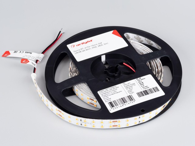 Лента RT-A196-15mm 24V Cool 8K (20 W/m, IP20, 2835, 5m) (Arlight, 20 Вт/м, IP20) фото:8