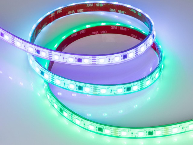 Лента герметичная SPI-PS-B60-12mm 12V RGB-PX3-BPT (12 W/m, IP67, 5060, 5m) (Arlight, бегущий огонь) фото:6
