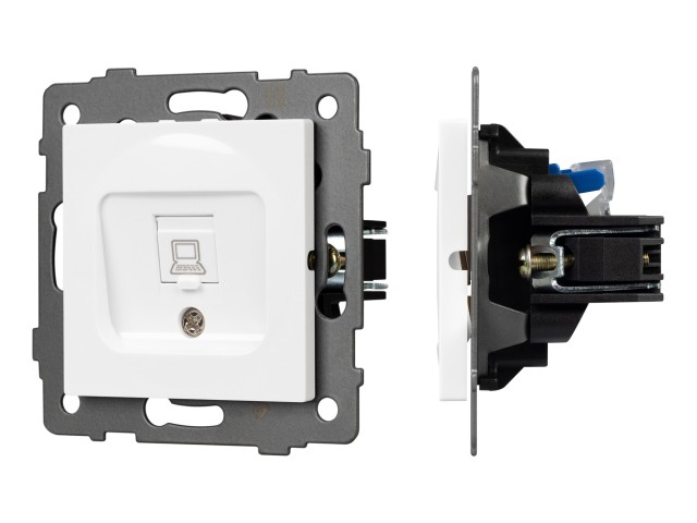 Механизм компьютерной розетки SCT-MPC1-PL-WH-V (RJ-45, CAT6) (Arlight, -) фото:3