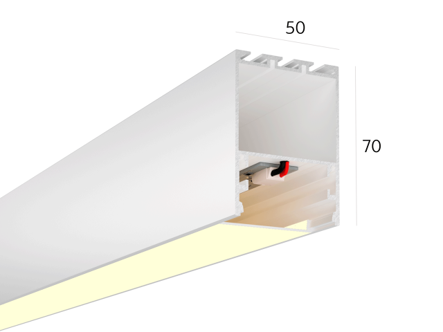 Линейный светильник HOKASU 50/70 noPS (RAL9003/1000mm/LT70 — 3K/22W) фото:2