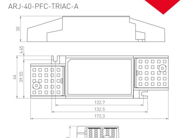 Блок питания ARJ-40-PFC-TRIAC-A (40W, 700-1050mA) (Arlight, IP20 Пластик, 5 лет) фото:1