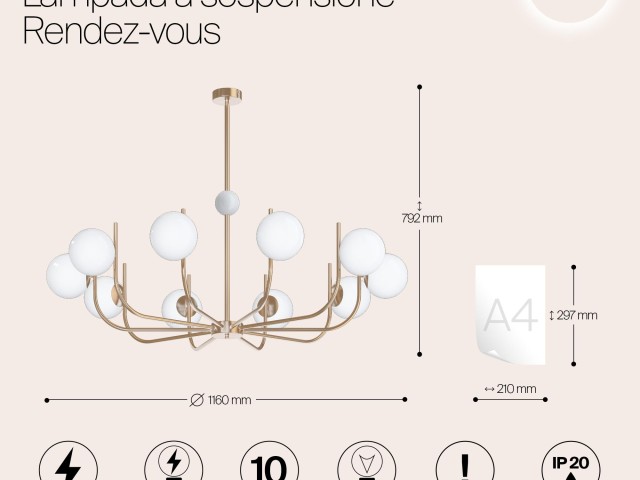 Подвесной светильник Maytoni MOD109PL-10BS фото:12