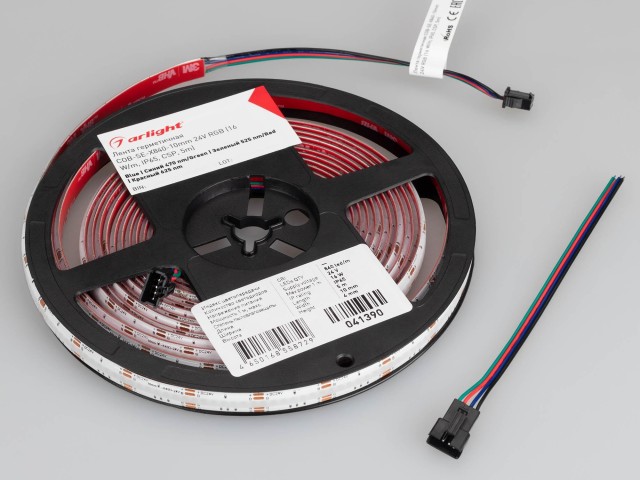 Лента герметичная COB-SE-X840-10mm 24V RGB (16 W/m, IP65, CSP, 5m) (Arlight, -) фото:3