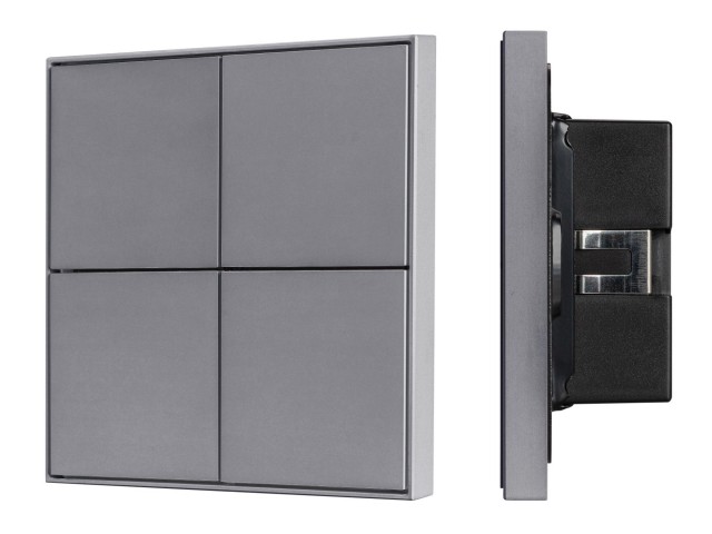 INTELLIGENT ARLIGHT Кнопочная панель KNX-304-23-IN Grey (BUS, Frame) (IARL, IP20 Металл, 2 года) фото:1