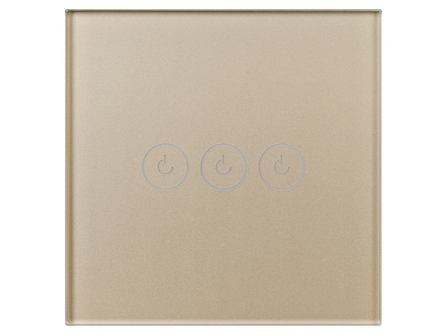 Выключатель сенсорный SWT-OMALI-S03-ZB-GD (250V, 10A, Zigbee) (Arlight, Стекло) фото:1
