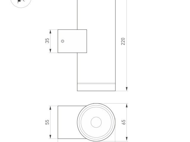 Светильник LGD-RAY-WALL-TWIN-R65-2x12W Day4000 (GR, 6 deg, 230V) (Arlight, IP65 Металл, 3 года) фото:3