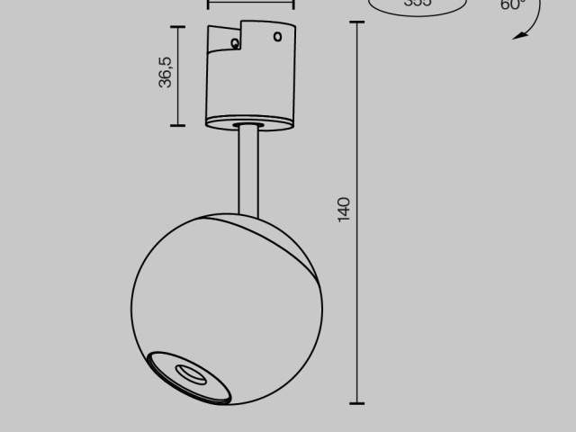 Трековый светильник Technical TR164-1-8W3K-M-B фото:3