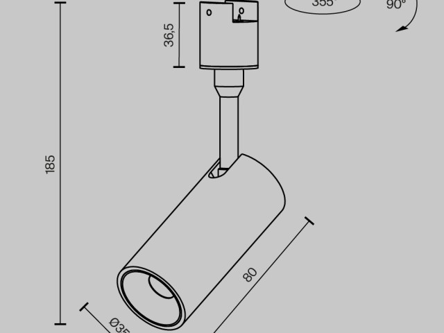 Трековый светильник Technical TR163-1-5W3K-M-B фото:4