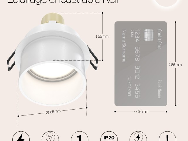 Встраиваемый светильник Technical DL050-01W фото:21
