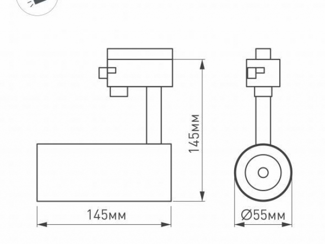 Светильник LGD-GERA-2TR-R55-10W Warm3000 (BK, 24 deg) (Arlight, IP20 Металл, 3 года) фото:20
