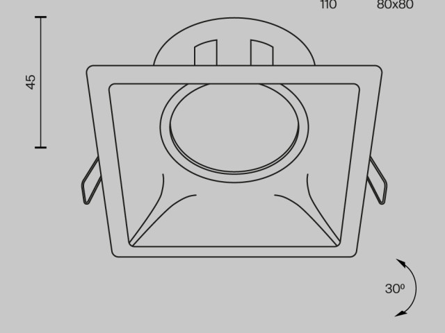 Встраиваемый светильник Technical DL029-2-01W фото:8