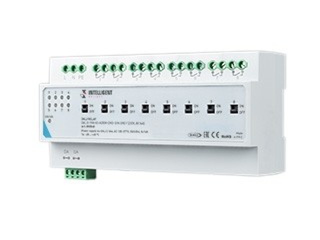 INTELLIGENT ARLIGHT Релейный модуль DALI2-708-82-ADDR-DRO-DIN Grey (230V, 8x16A) (IARL, IP20 Пластик, 3 года) фото:1