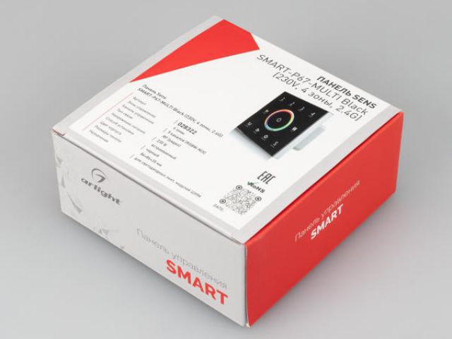 Панель Sens SMART-P67-MULTI Black (230V, 4 зоны, 2.4G) (Arlight, IP20 Пластик, 5 лет) фото:5