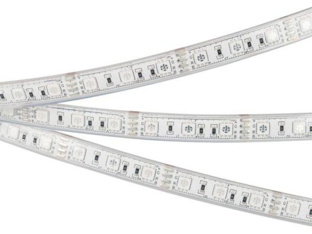Лента герметичная RTW-PU-B60-12.5mm 12V RGB (14.4 W/m, IP68, Wire 2m, 5m) (Arlight, -) фото:2