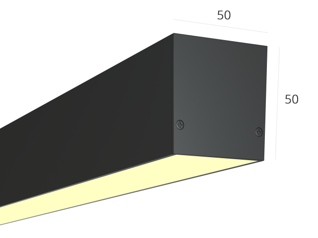 Линейный светильник HOKASU S50 U&D (RAL9005/1250mm/LT70 — 3K/28W) фото:2