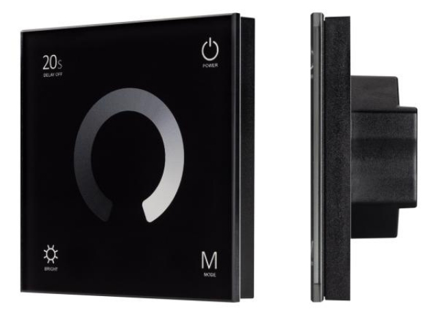 Панель SMART-P4-DIM-G-IN Black (12-24V, 4x3A, Sens, 2.4G) (Arlight, IP20 Пластик, 5 лет) фото:6