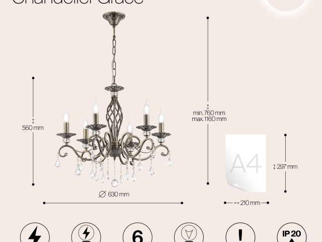 Люстра Maytoni RC247-PL-06-R фото:8
