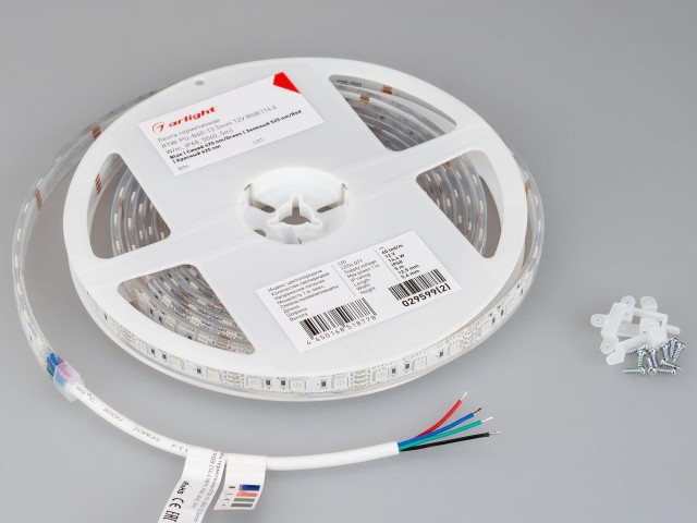 Лента герметичная RTW-PU-B60-12.5mm 12V RGB (14.4 W/m, IP68, 5060, 5m) (Arlight, -) фото:15