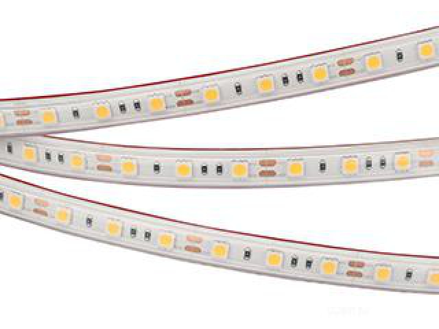 Лента RTW 2-5000PS 12V White6000 2x (5060, 300 LED, LUX) (Arlight, 14.4 Вт/м, IP67) фото:4