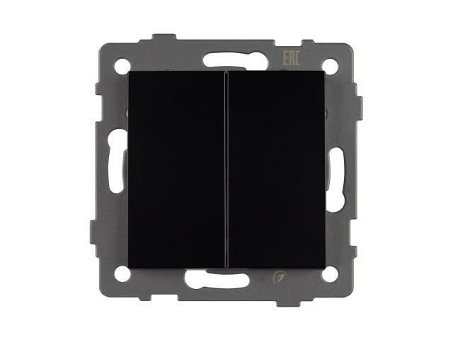 Механизм выключателя двухклавишный проходной SWT-MKP2-PL-BK-V (250V, 10A) (Arlight, -) фото:4