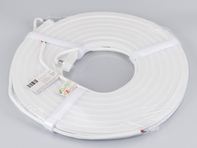 Лента герметичная MOONLIGHT-SIDE-A140-12x17mm 24V Warm2400 (9.6 W/m, IP67, 5m, wire x2) (Arlight, Вывод боковой, 3 года) фото:2