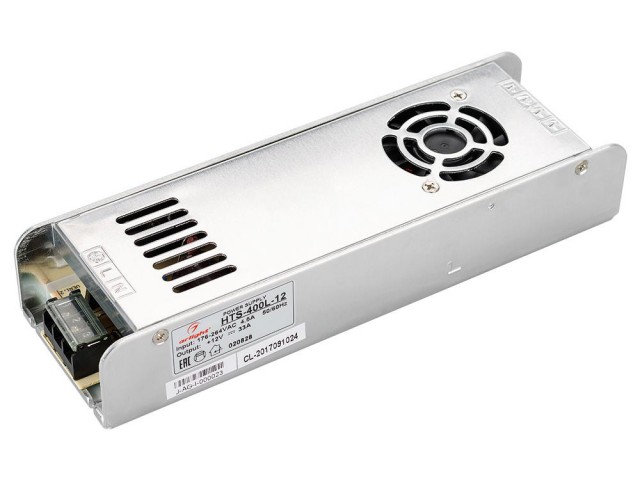 Блок питания HTS-400L-12 (12V, 33A, 400W) (Arlight, IP20 Сетка, 3 года) фото:2