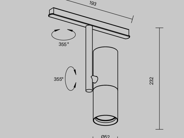 Трековый светильник Technical TR005-2-12W4K-BW фото:1