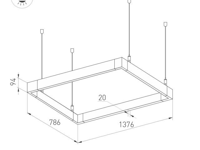 Светильник ALT-LINEAIR-RECTANGLE-FLAT-UPDOWN-DIM-1375x785-140W Day4000 (BK, 100 deg, 230V) (Arlight, IP20 Металл, 3 года) фото:3