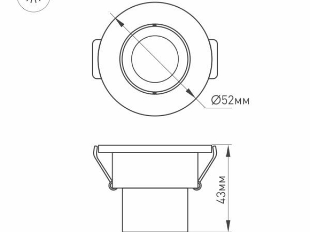 Светодиодный светильник LTM-R52WH 3W White 30deg (Arlight, IP40 Металл, 3 года) фото:1