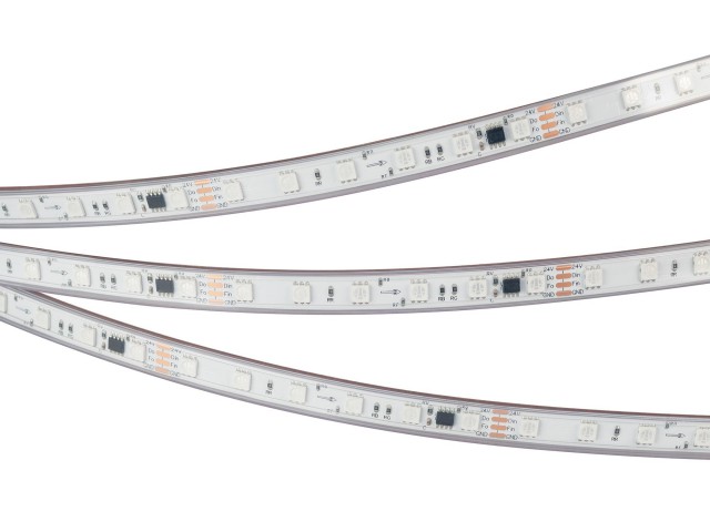 Лента герметичная SPI-PS-B60-12mm 24V RGB-PX6-BPT (12 W/m, IP67, 5060, 5m) (Arlight, бегущий огонь) фото:3