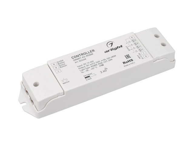 Контроллер SMART-K2-RGBW (12-24V, 4x5A, 2.4G) (Arlight, IP20 Пластик, 5 лет) фото:6